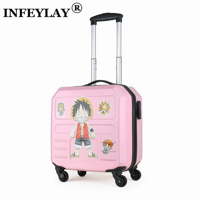 16 Inches Creative Computer Case Girl Students Abs Pc Trolley Case Woman Travel Luggage Suitcase