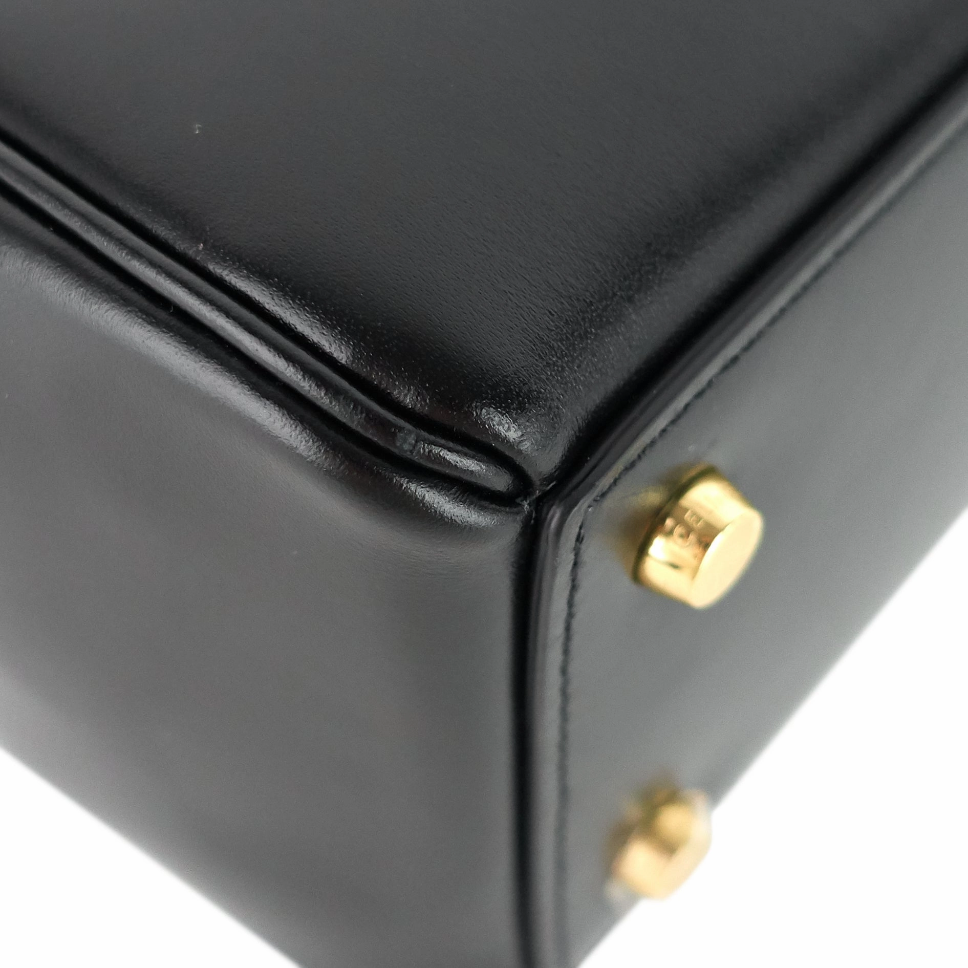16 Top Handle Small Satinated Leather Bag