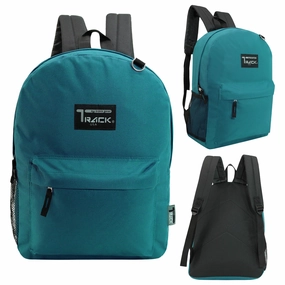 17" Bulk Classic Teal Backpack - Wholesale Case of 24 Bookbags