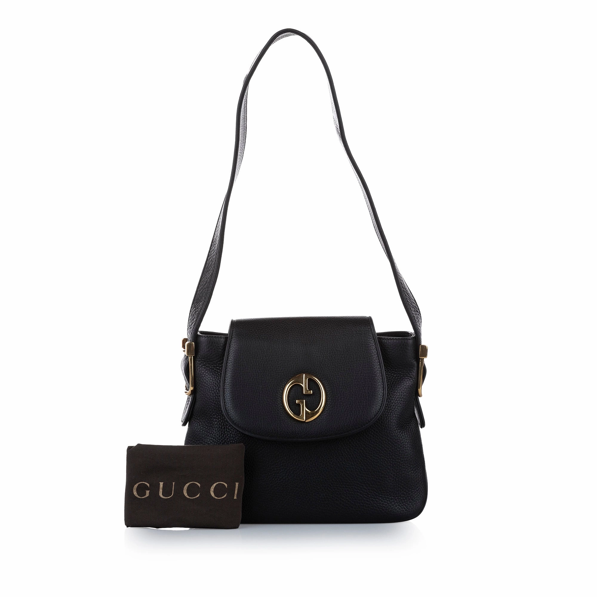 1973 Leather Shoulder Bag Black