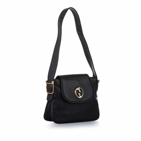 1973 Leather Shoulder Bag Black