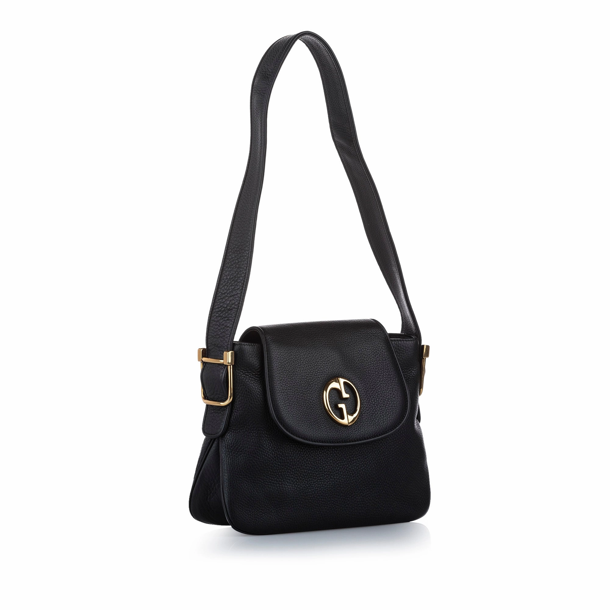 1973 Leather Shoulder Bag Black