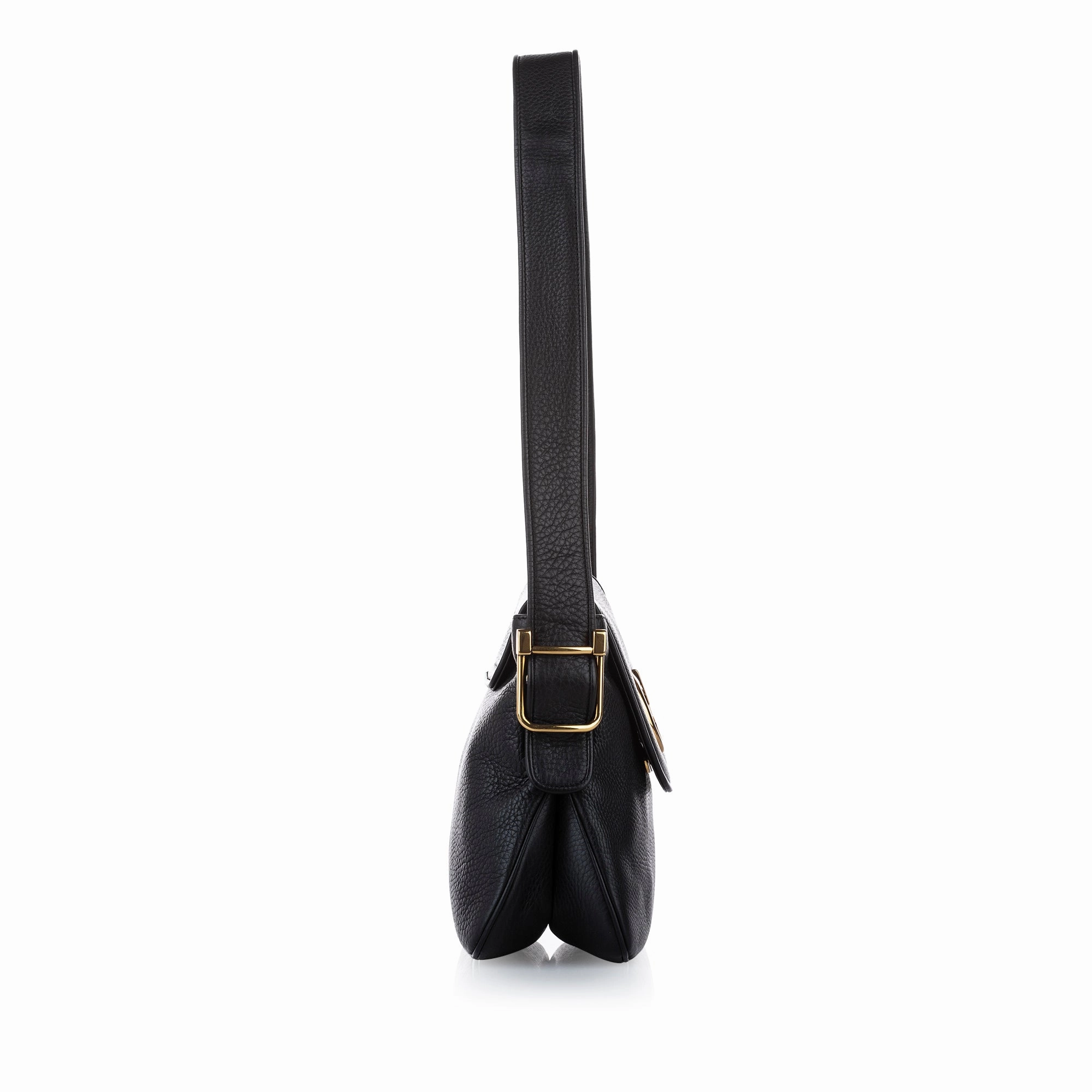 1973 Leather Shoulder Bag Black