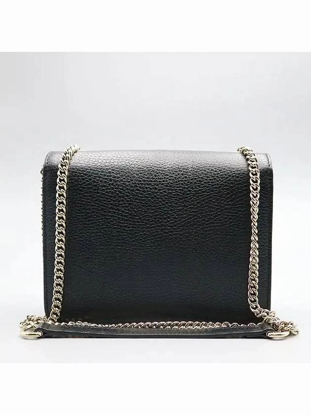 510304 GG logo black interlocking chain shoulder and crossbag