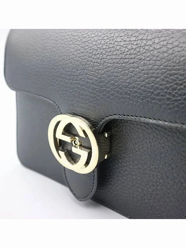 510304 GG logo black interlocking chain shoulder and crossbag