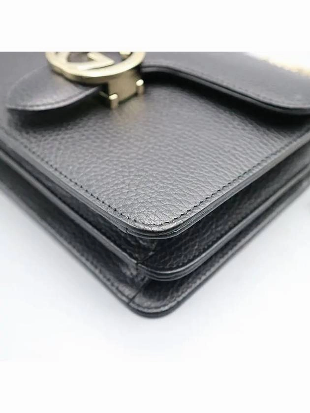 510304 GG logo black interlocking chain shoulder and crossbag