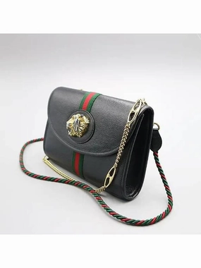 570145 Black color Tiger Raja small shoulder bag and cross