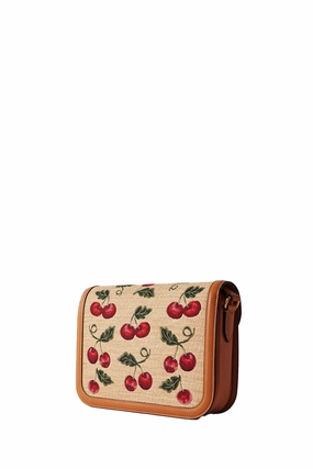 9To5 Faux Raffia-Jacquard And Leather Shoulder Bag