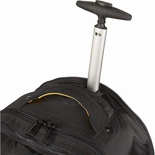 A.Saks Deluxe Expandable Wheeled Nylon Computer Backpack in Black