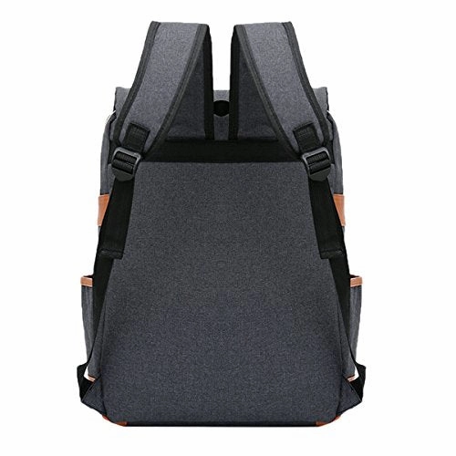 ABage Unisex Laptop Backpack Vintage Business College School Backpack Fits 15" Laptop, Black