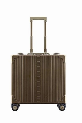 Aleon 17" Aluminum Hardside Deluxe Rolling Wheeled Business Briefcase (Champagne) Brown