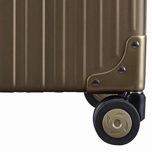 Aleon 17" Aluminum Hardside Deluxe Rolling Wheeled Business Briefcase (Champagne) Brown