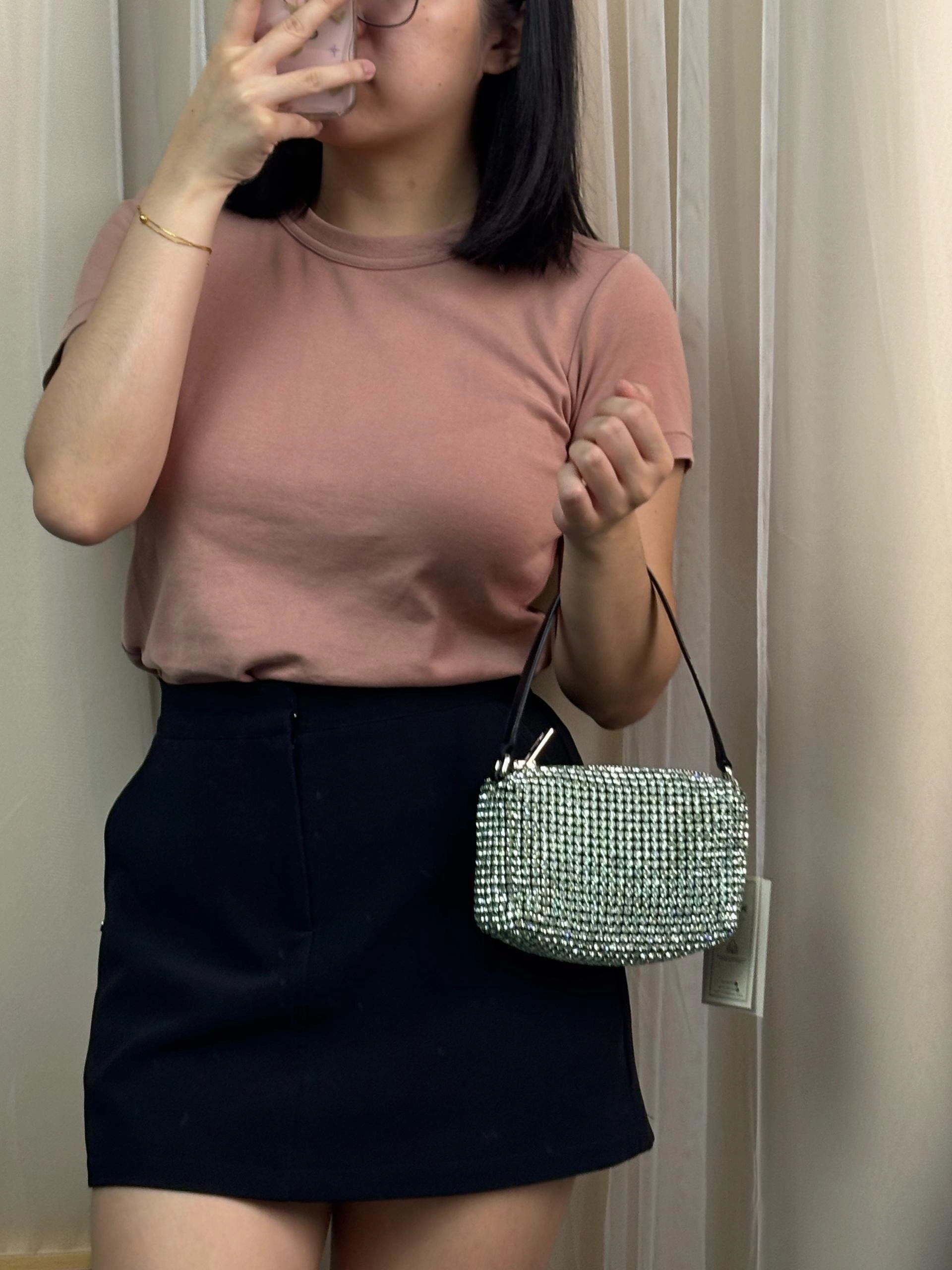 Alexander Wang Green Crystal Heiress Shoulder Bag