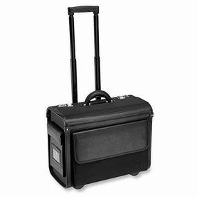 ALL-STATE LEGAL Nylon Litigation Bag, Rolling Bag, Catalog Case, Briefcase, 18"L x 14"H x 9" W, Fits Laptop & Legal/Letter Size Files, Retractable Handle, Combination Lock, 1 EA