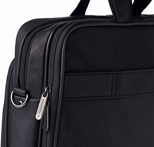 Alpine Swiss Messenger Bag Colombian Leather 15.6 Laptop Briefcase Portfolio