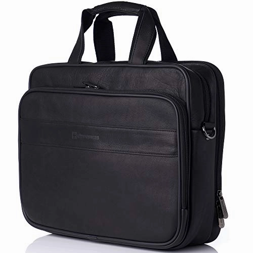 Alpine Swiss Messenger Bag Colombian Leather 15.6 Laptop Briefcase Portfolio
