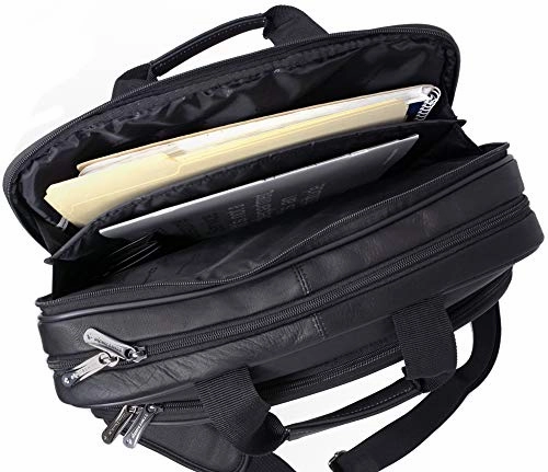 Alpine Swiss Messenger Bag Colombian Leather 15.6 Laptop Briefcase Portfolio