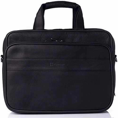 Alpine Swiss Messenger Bag Colombian Leather 15.6 Laptop Briefcase Portfolio