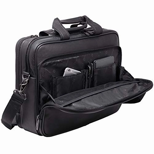 Alpine Swiss Messenger Bag Colombian Leather 15.6 Laptop Briefcase Portfolio