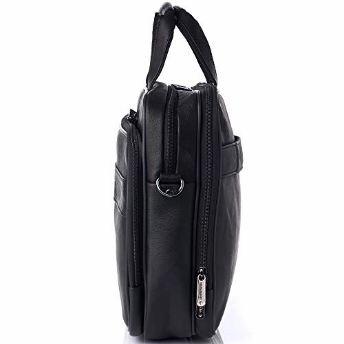 Alpine Swiss Messenger Bag Colombian Leather 15.6 Laptop Briefcase Portfolio