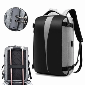 Anti Theft Backpack 17 Inch Laptop Bagpack Women Men Bags USB Charger Back Pack Travel Waterproof Anti-theft Bag Mochila Black