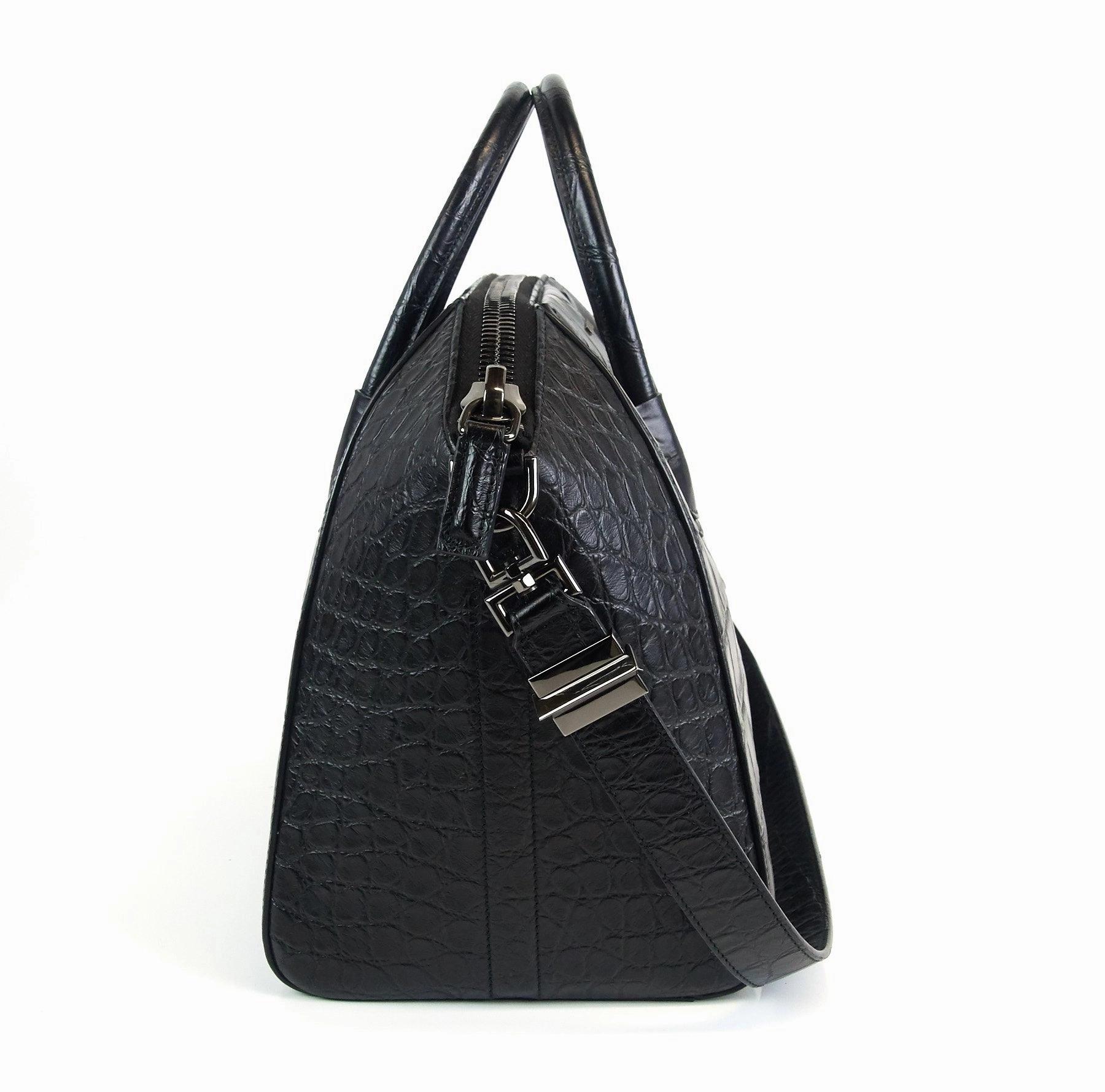 Antigona Crocodile Embossed Calf Leather Medium Bag