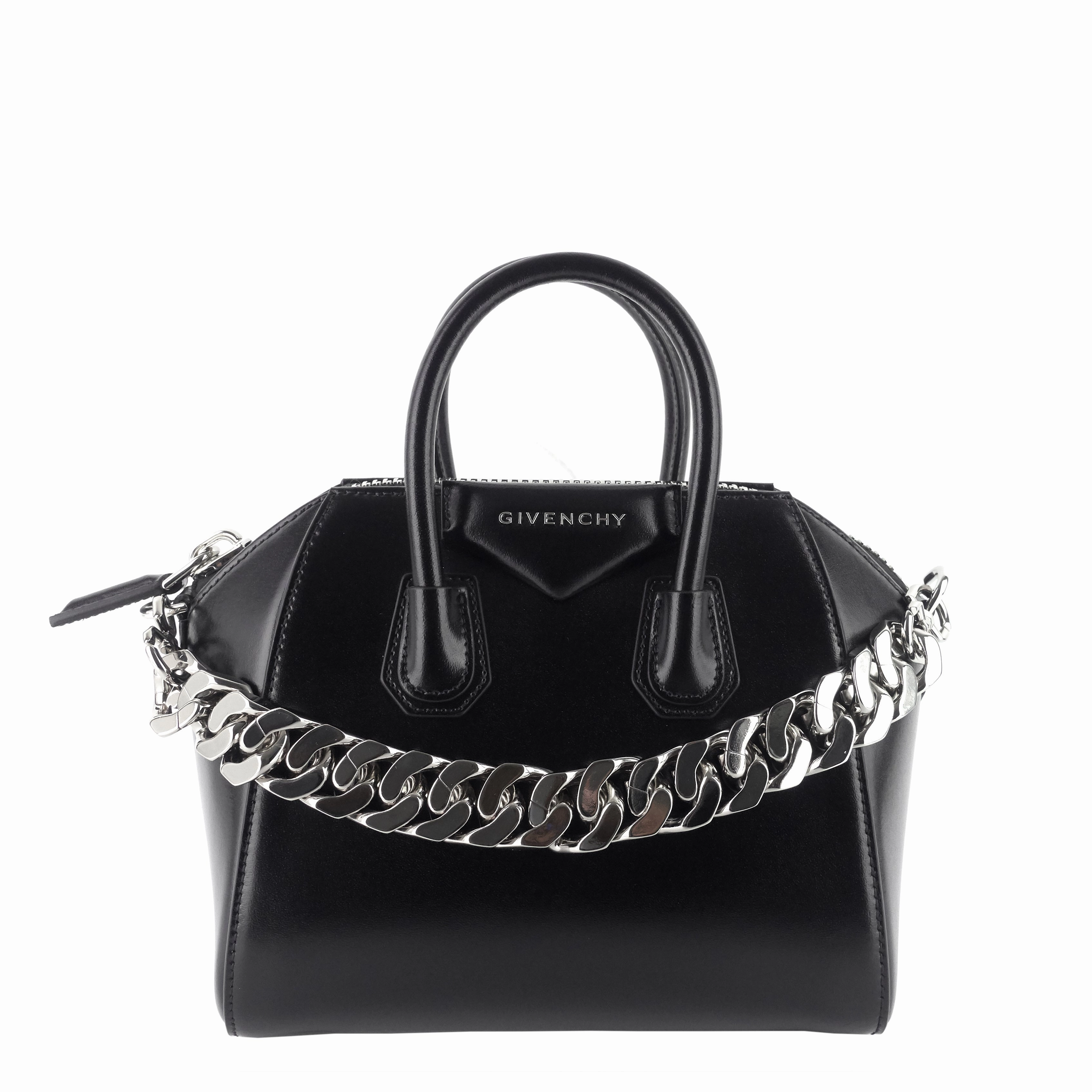 Antigona G Chain Mini Calfskin Leather Bag
