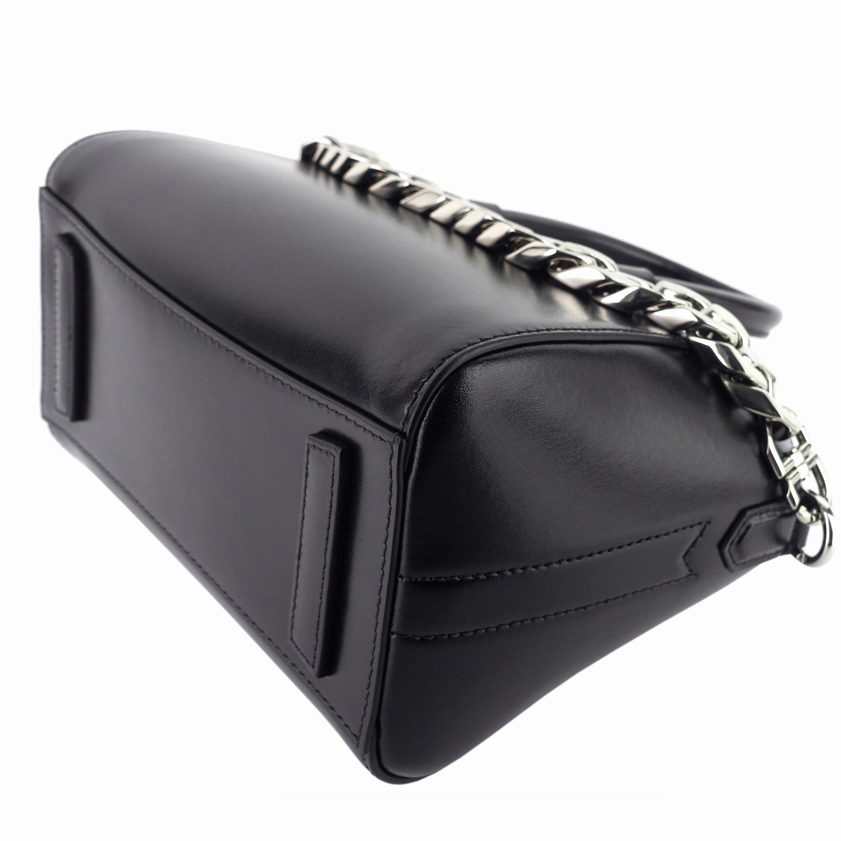 Antigona G Chain Mini Calfskin Leather Bag