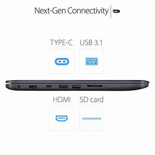 Asus L402Wa-Eh21 Thin And Light 14?Hd Laptop; Amd E2-6110 Quad Core 1.5Ghz Processor,Amd Radeon R2