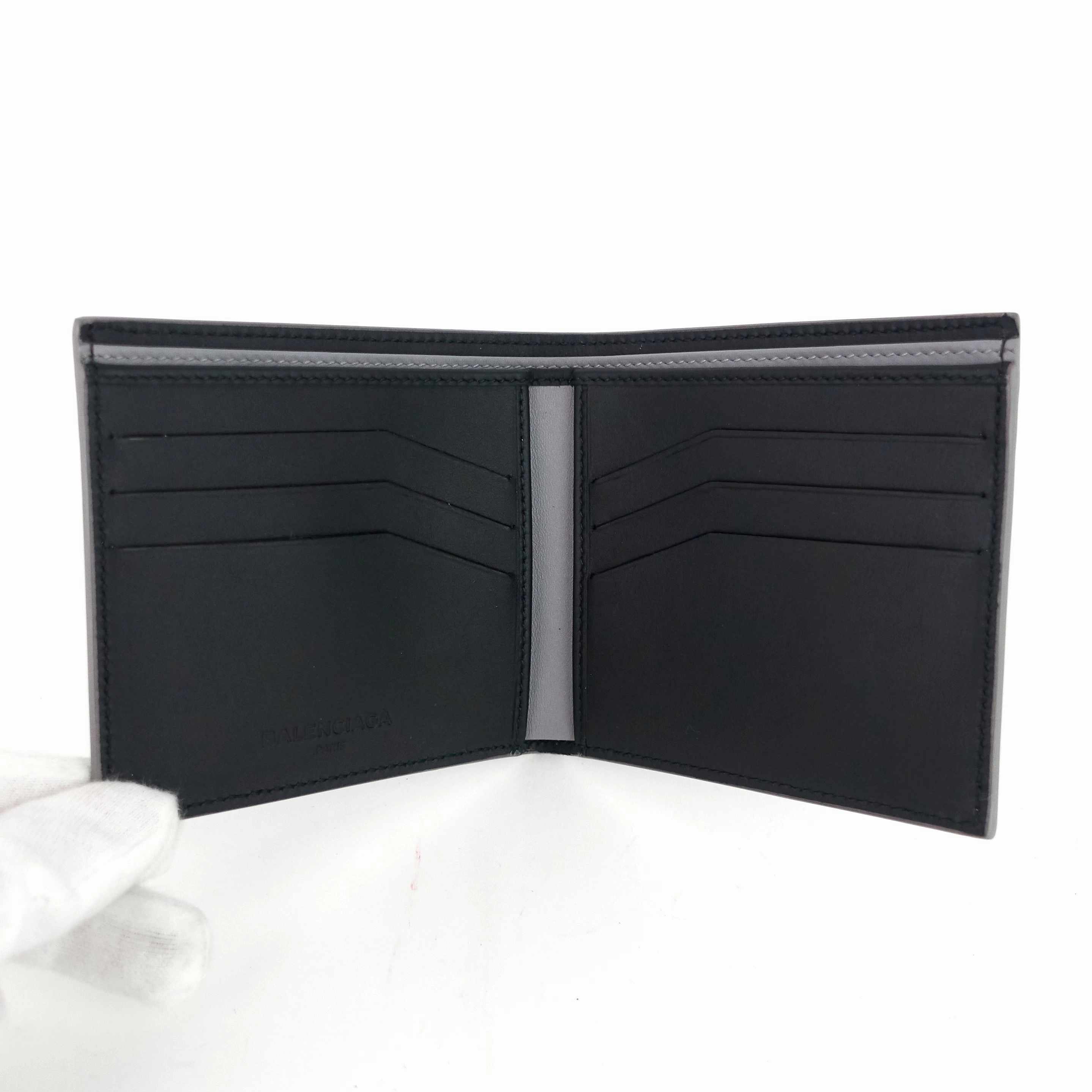 B-Line Square Bifold Lambskin Leather Wallet
