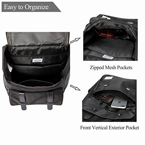 Backpack for men,Vaschy Vintage Water Resistant Daypack Rucksack College School Backpack with Padded 15.6 inch Laptop Compartment