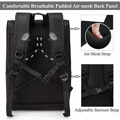 Backpack for men,Vaschy Vintage Water Resistant Daypack Rucksack College School Backpack with Padded 15.6 inch Laptop Compartment