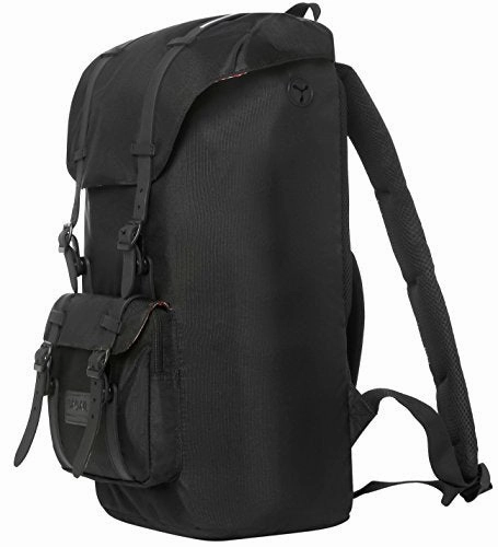 Bagail Casual Large Vintage Canvas Travel Backpacks Laptop College School Bags (Black)