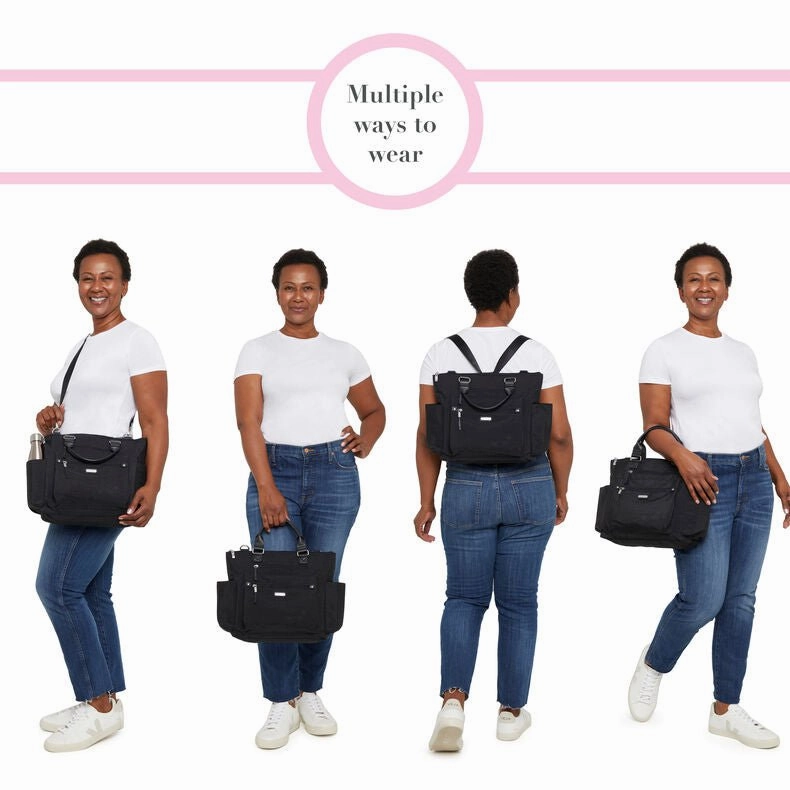 Baggallini 3-in-1 Convertible Backpack With RFID Phone Wristlet