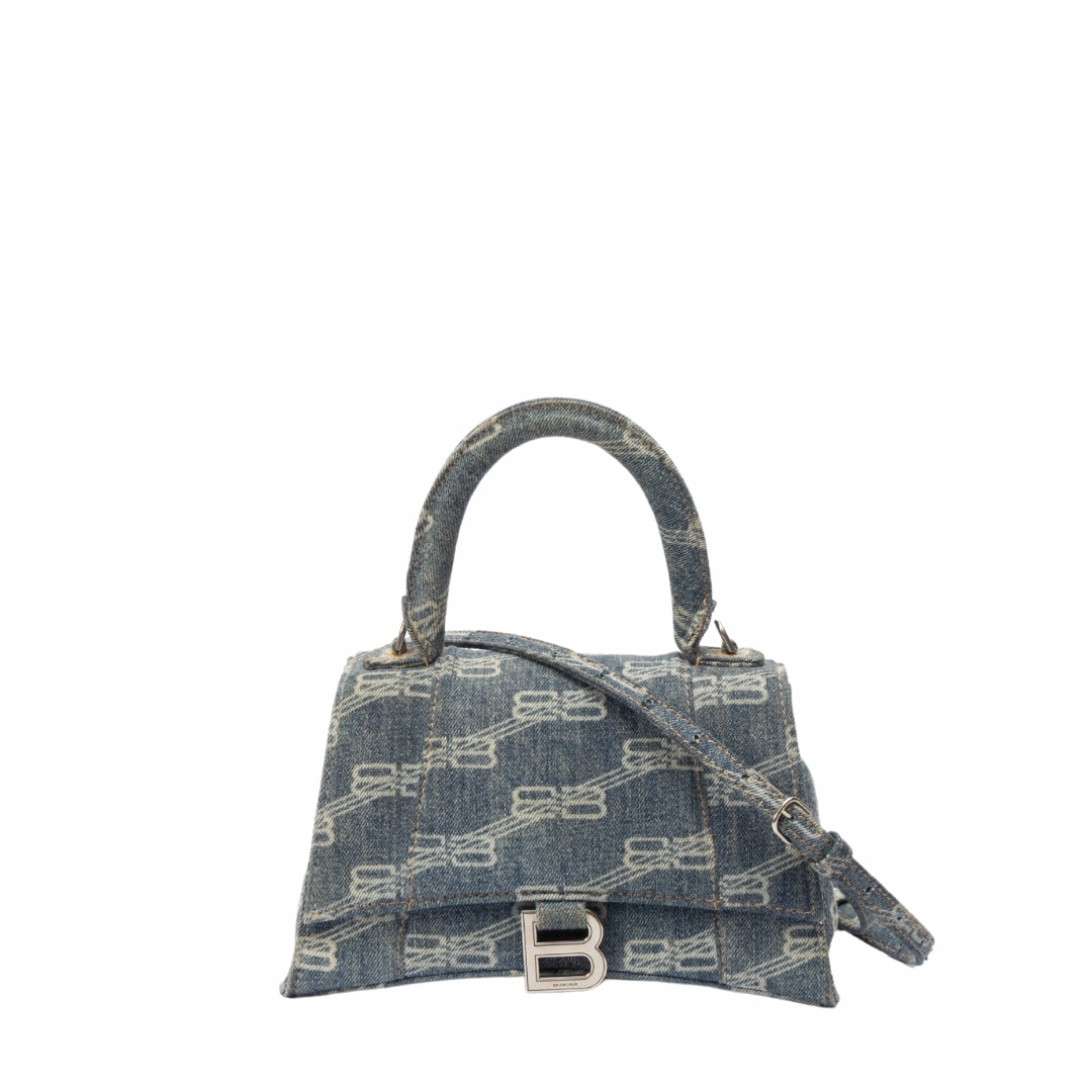 Balenciaga BB Denim Hourglass Bag