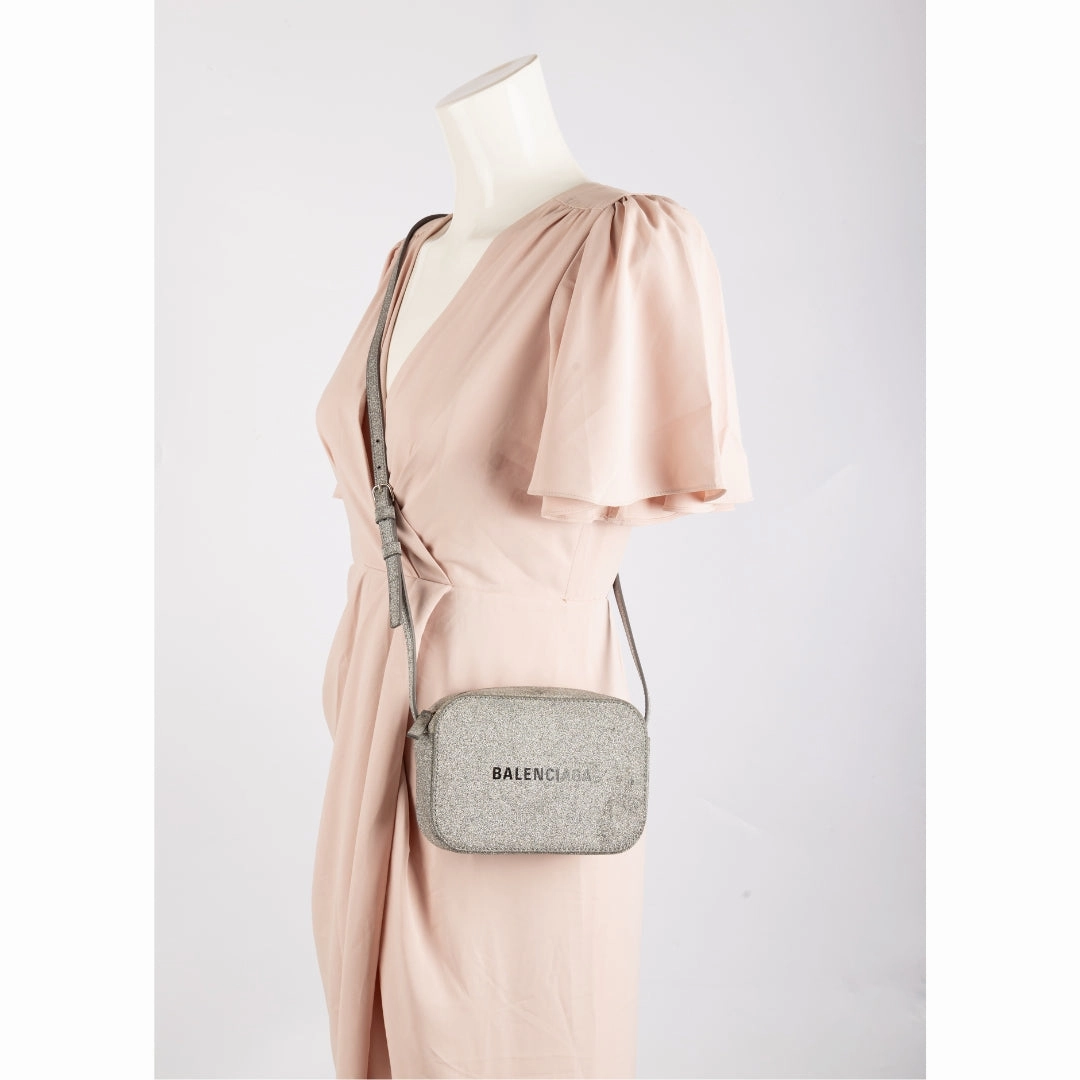 Balenciaga Everyday Glitter Camera Crossbody Bag