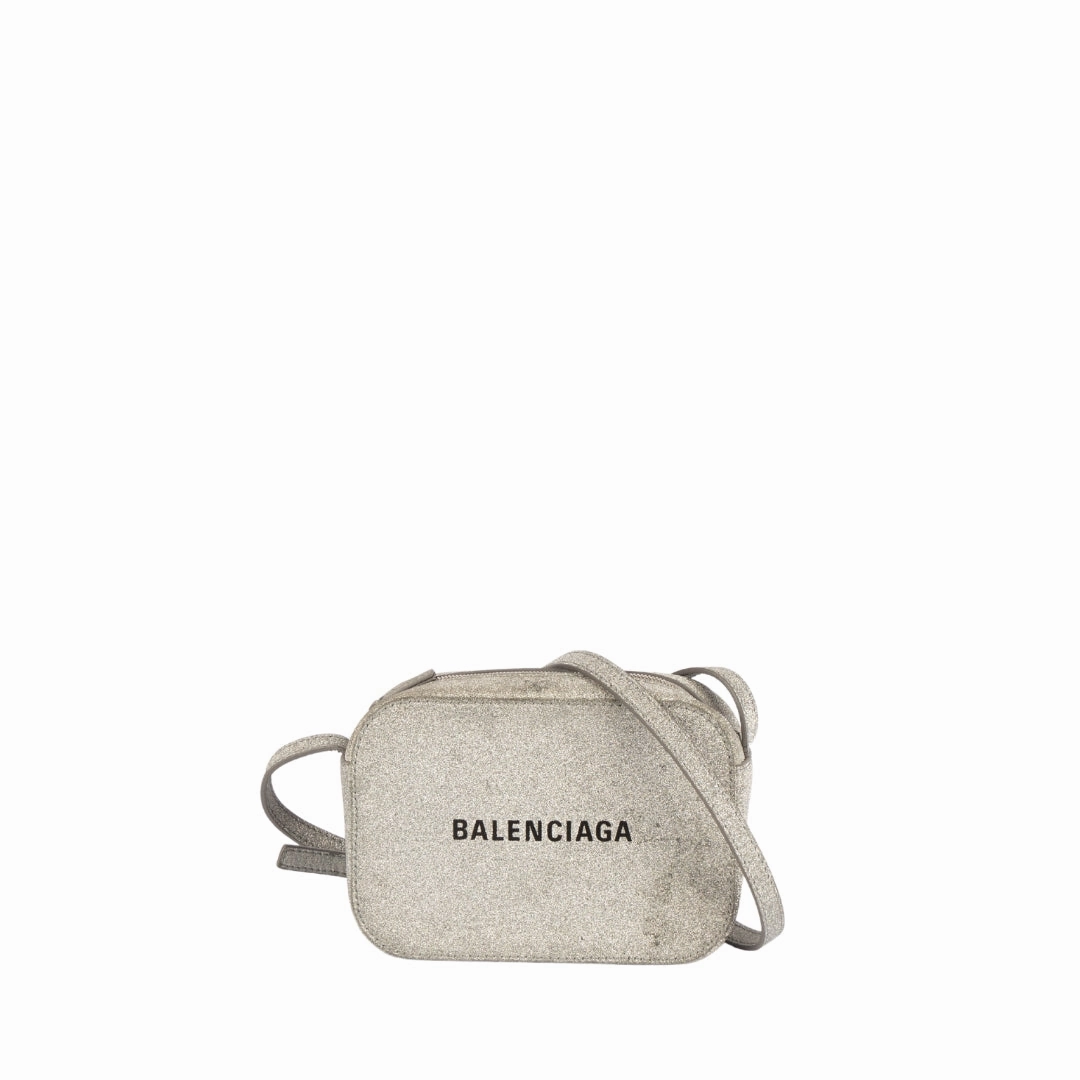 Balenciaga Everyday Glitter Camera Crossbody Bag