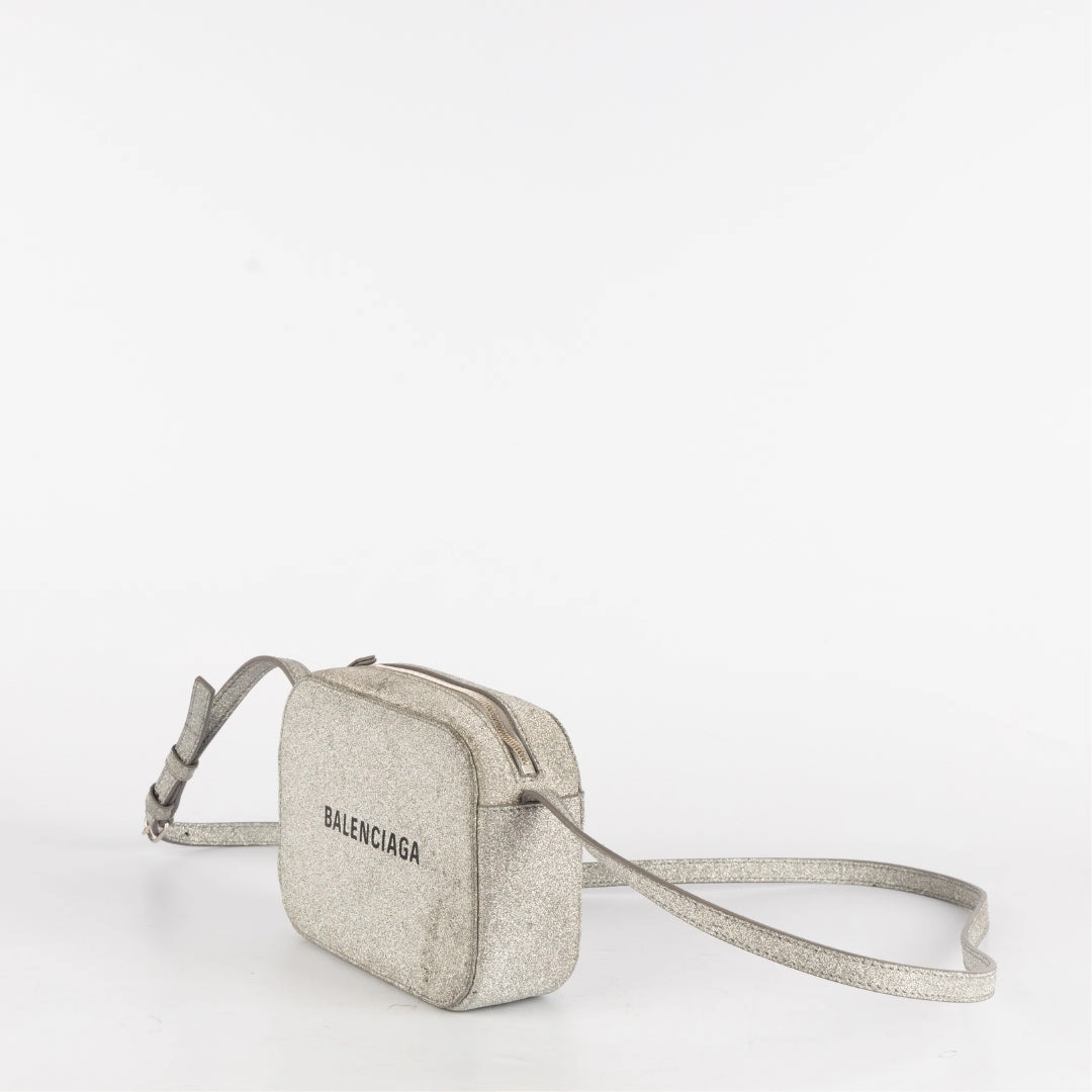 Balenciaga Everyday Glitter Camera Crossbody Bag