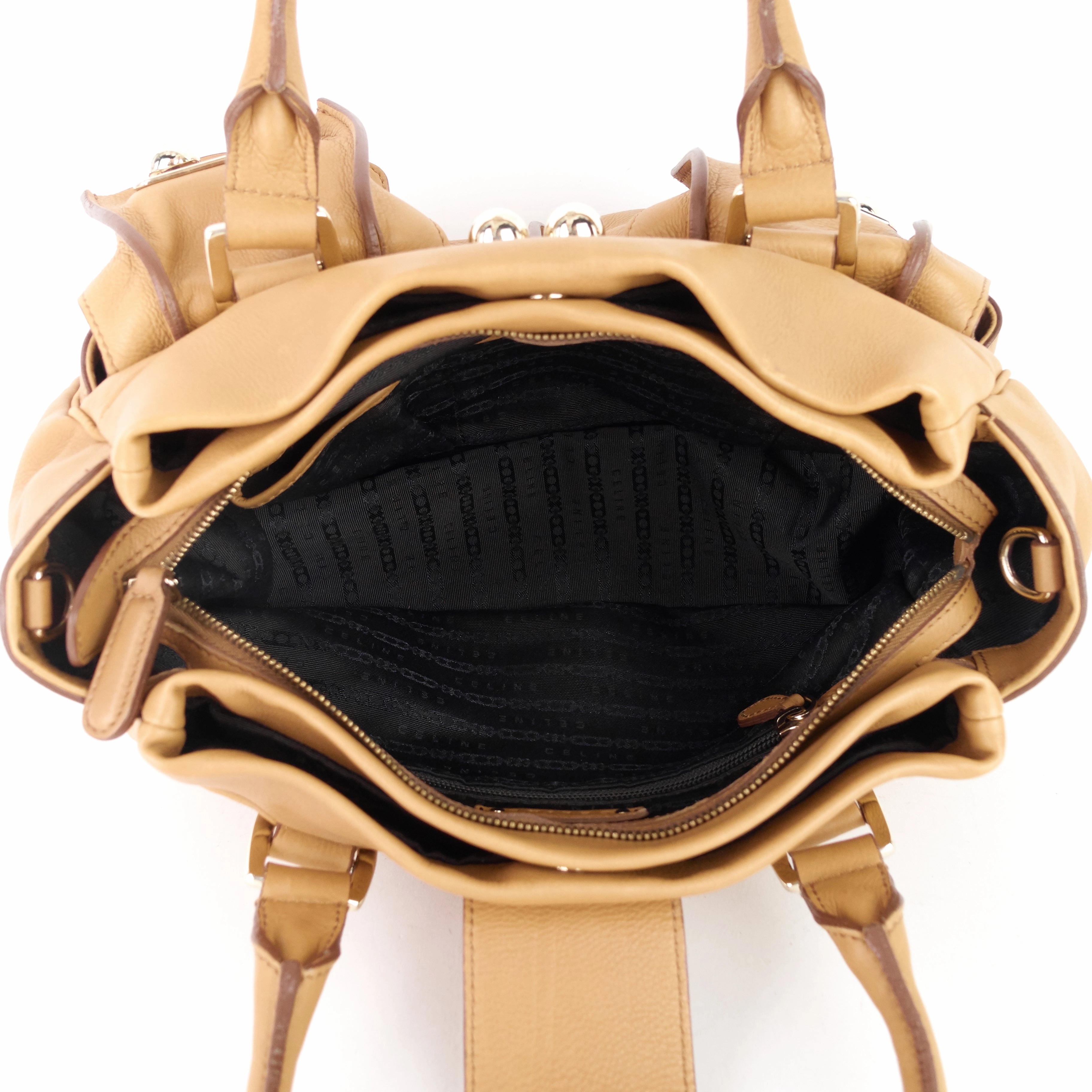 Ball Lock Leather  Bag