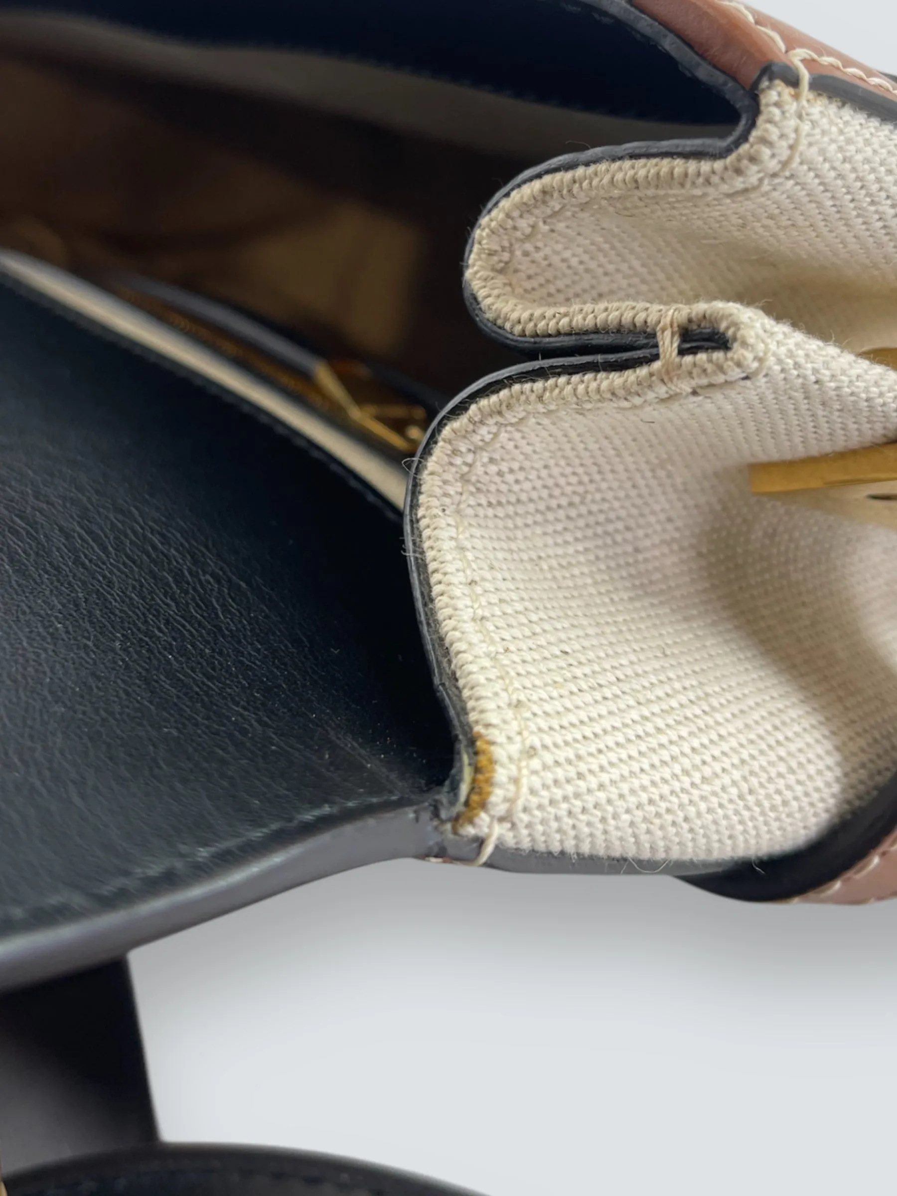 Balmain Cream Canvas & Tan Leather B-Buzz 23 Shoulder Bag