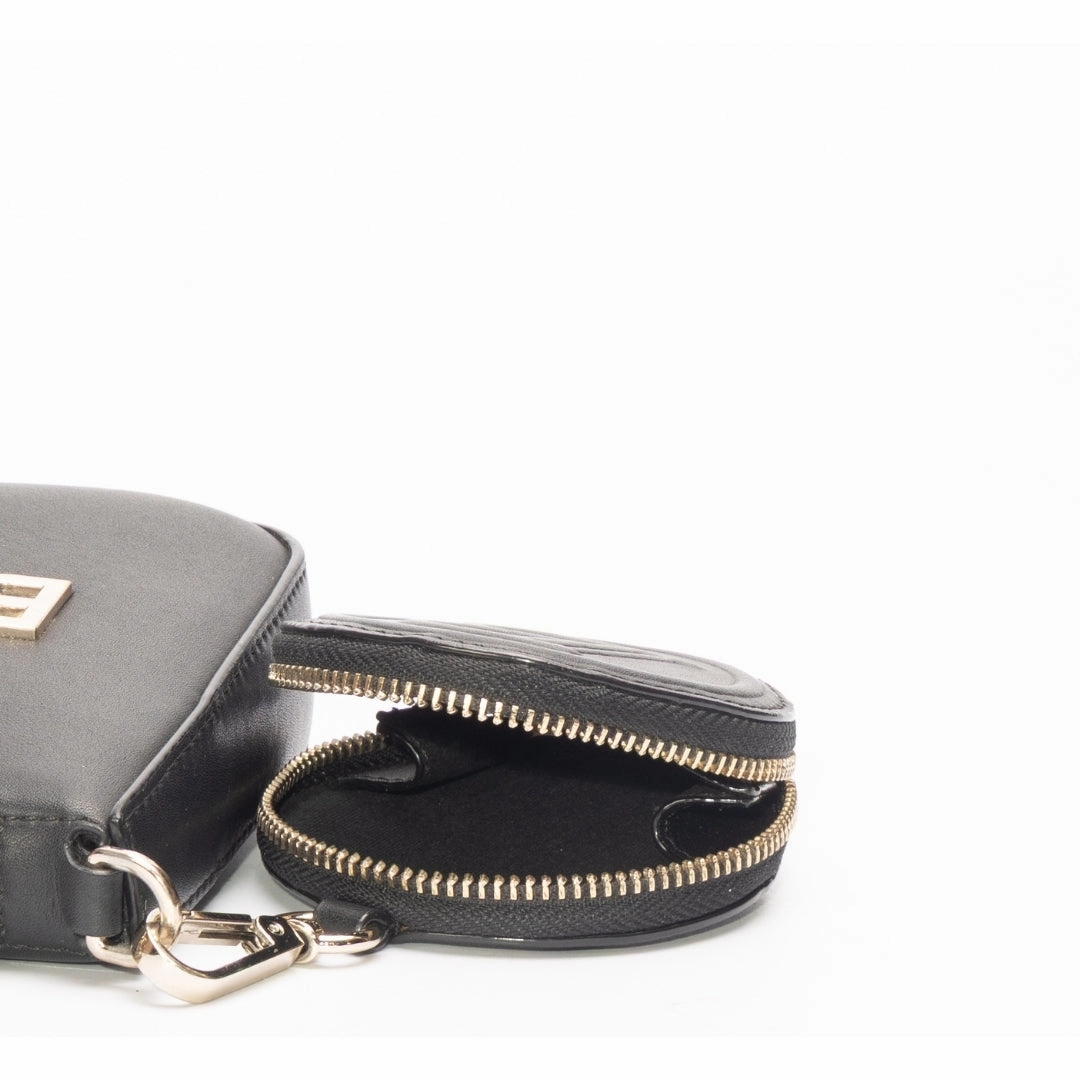 Balmain Black Gold-tone Logo Crossbody Bag