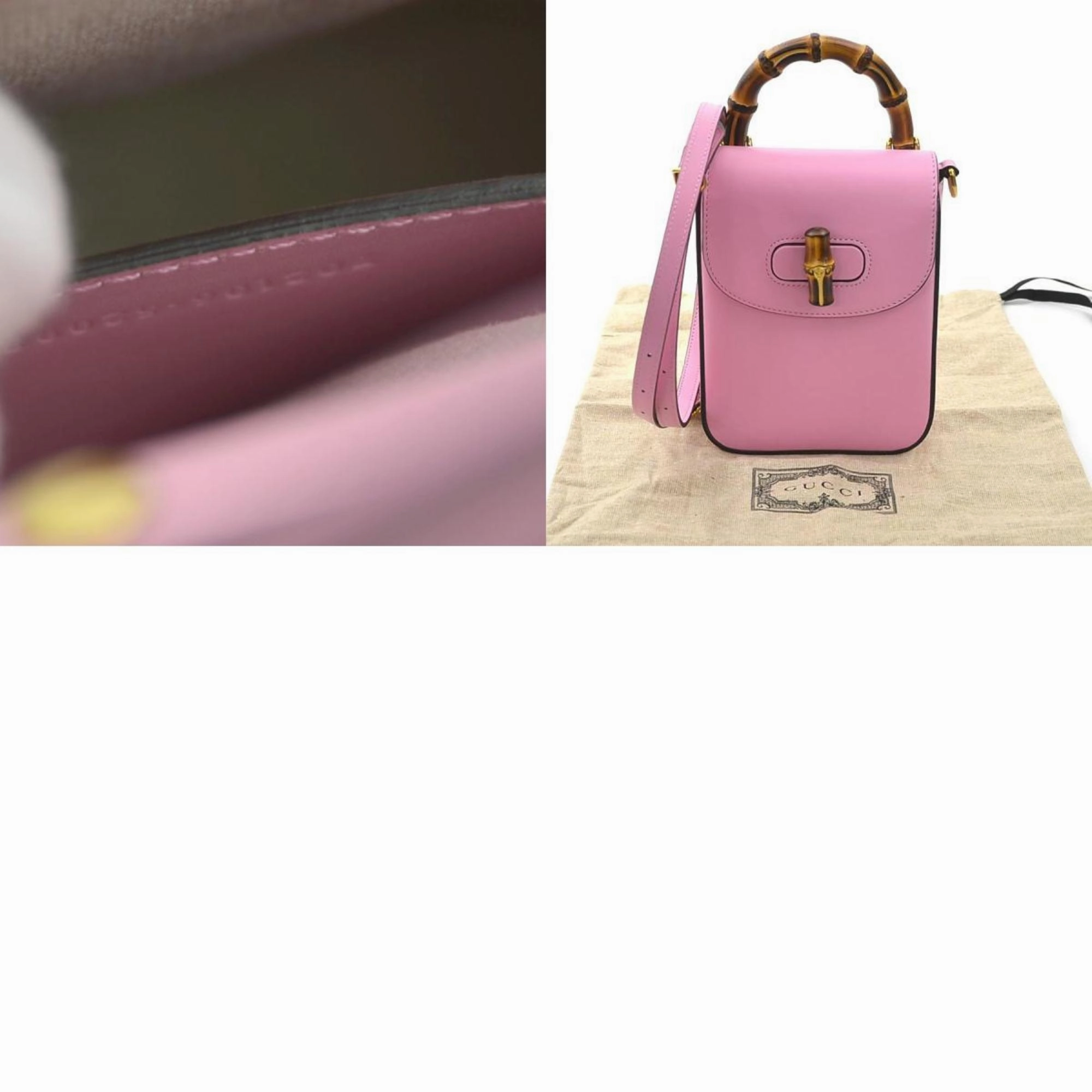 Bamboo 1947 Pink Leather Shoulder Bag