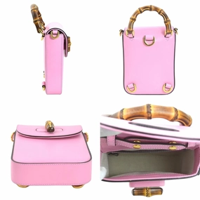 Bamboo 1947 Pink Leather Shoulder Bag