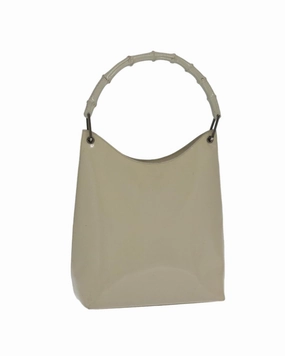 Bamboo Enamel Shoulder Bag with Unique Detailing