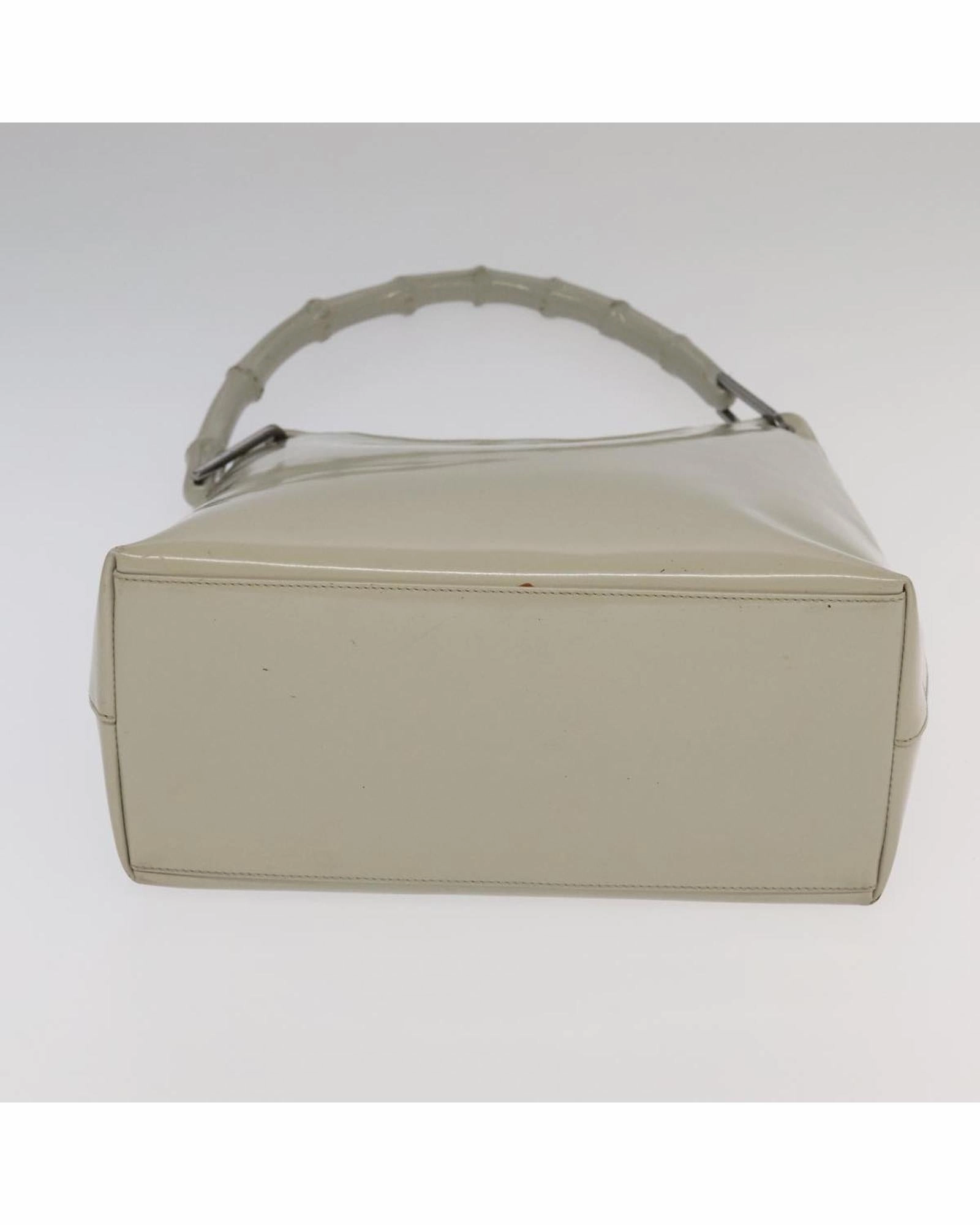 Bamboo Enamel Shoulder Bag with Unique Detailing