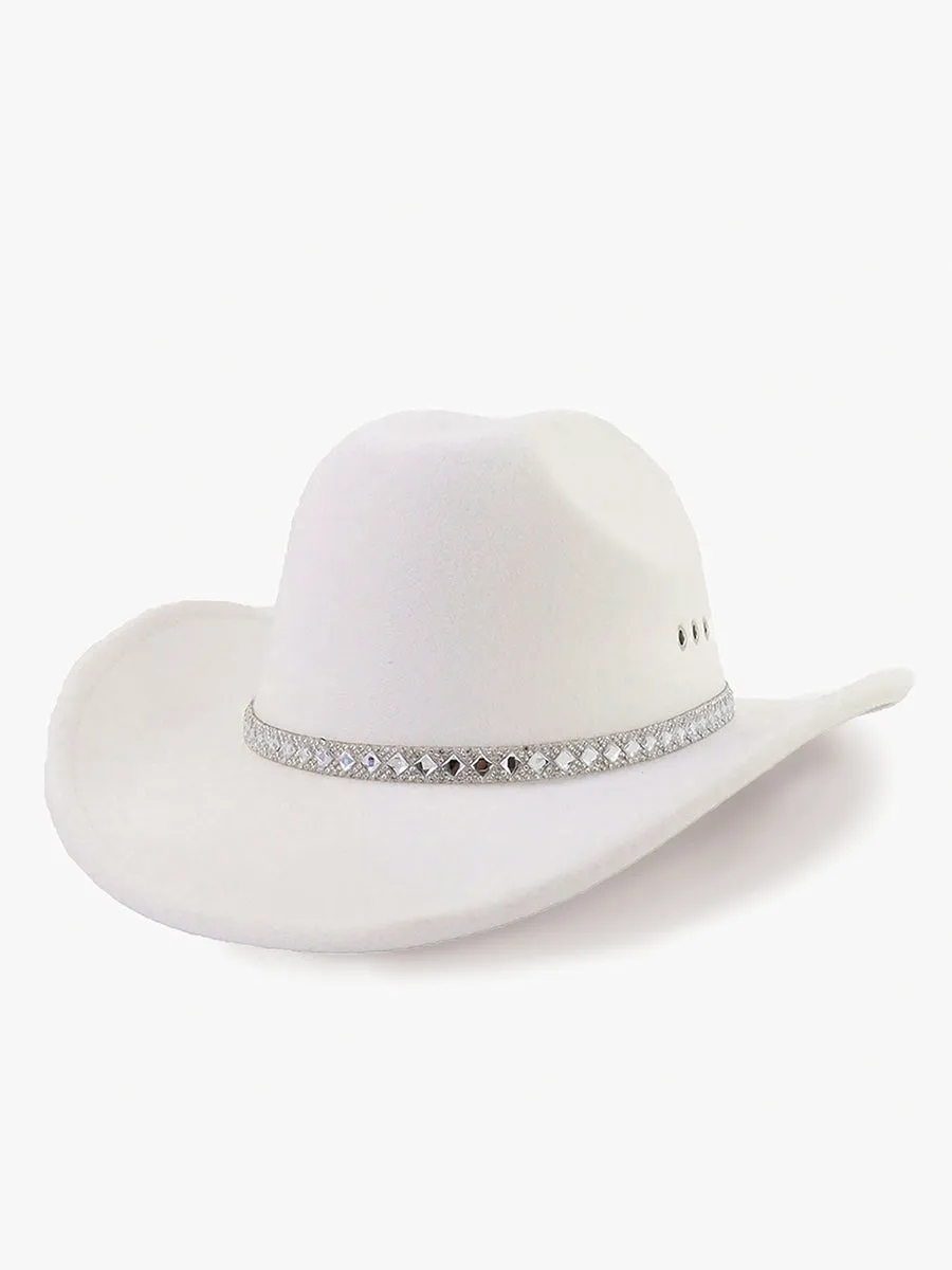 Baye Rhinestone Trim Fedora