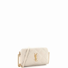 Becky Double Zip Crossbody Bag Quilted Leather Mini
