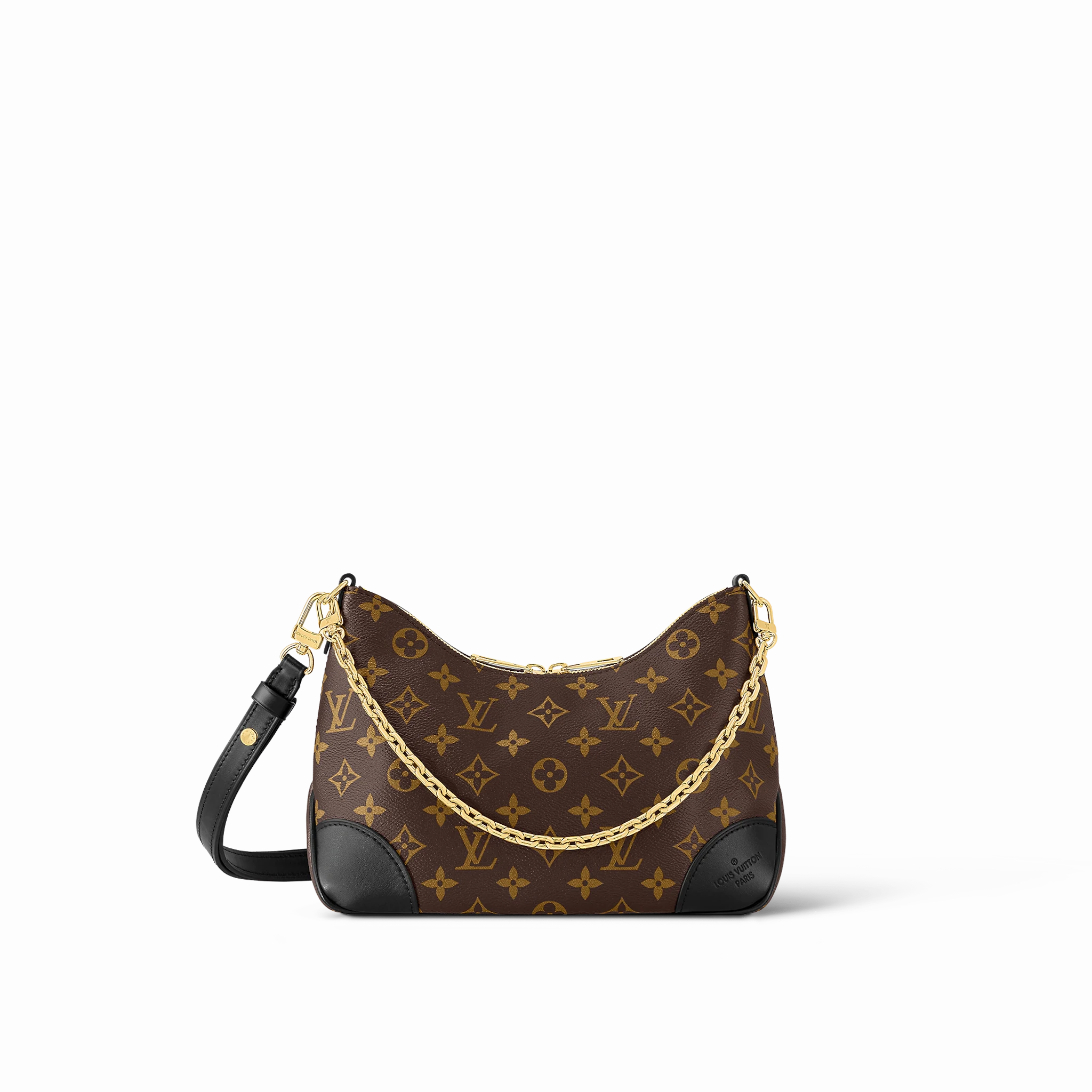 Black Boulogne Monogram Canvas Leather Bag Leather Crossbody Bag for Women