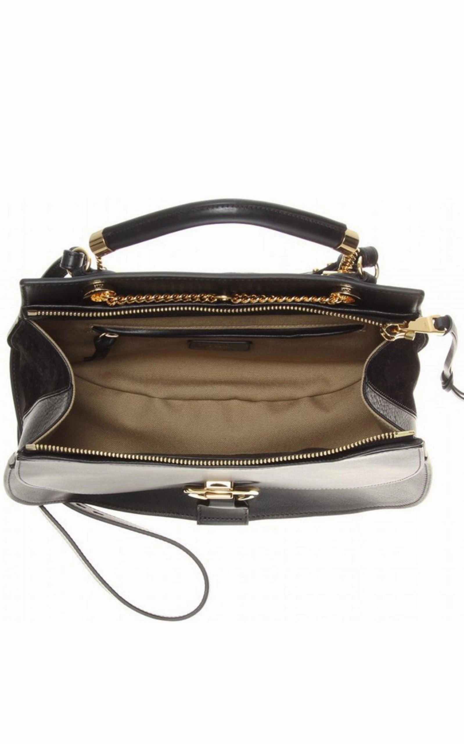 Black Leather Goldie Shoulder Bag