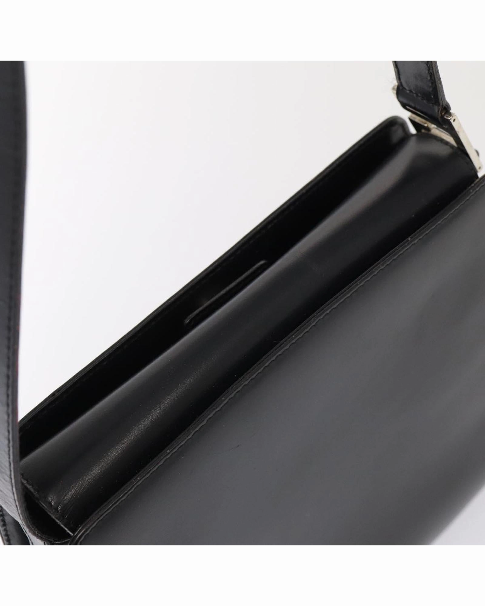 Black Leather Shoulder Bag